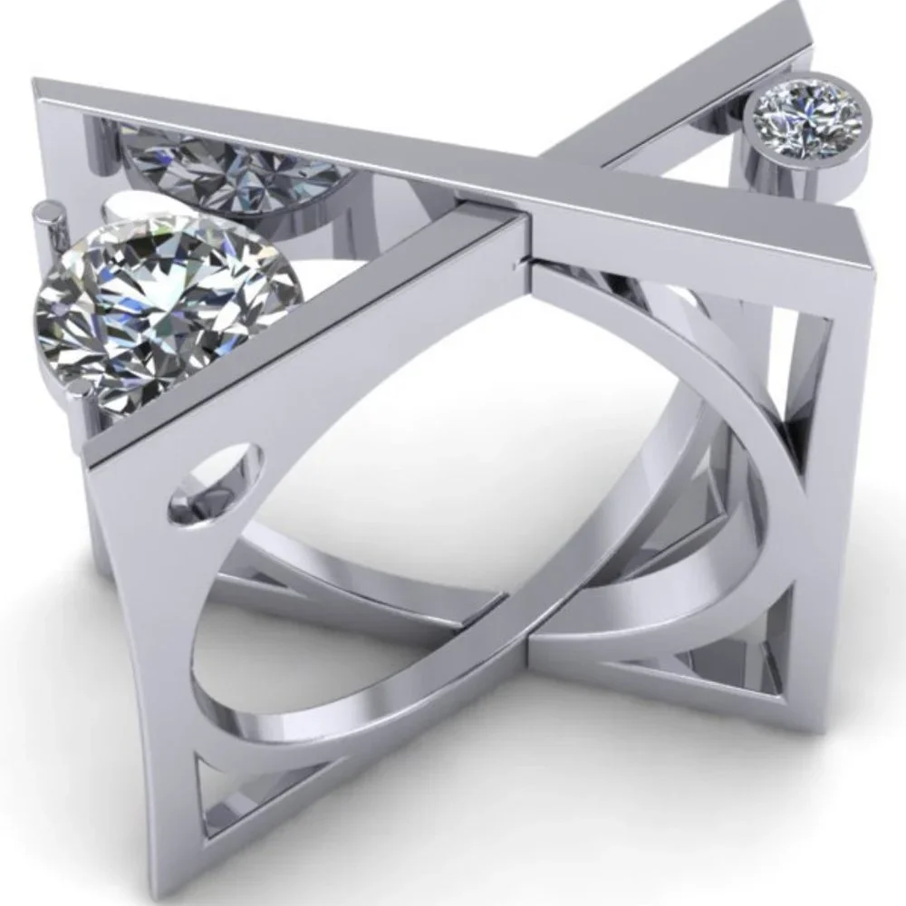 🔥Unique 925 Silver Plated X Overlapping Curious Ring, GPMB1427